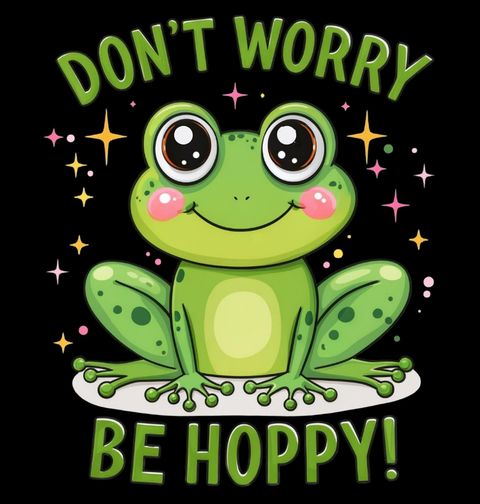 Obrázek produktu Dámské tričko Žába Don't Worry Be Hoppy