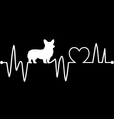 Obrázek produktu Pánské tričko Kardiogram lásky a Corgi