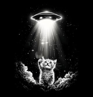 Obrázek 2 produktu Dámské tričko Únos Kočky UFO