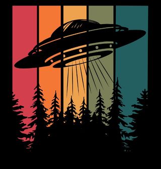 Obrázek 2 produktu Dámské tričko Retro Létající talíř UFO