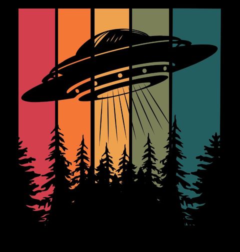 Obrázek produktu Dámské tričko Retro Létající talíř UFO