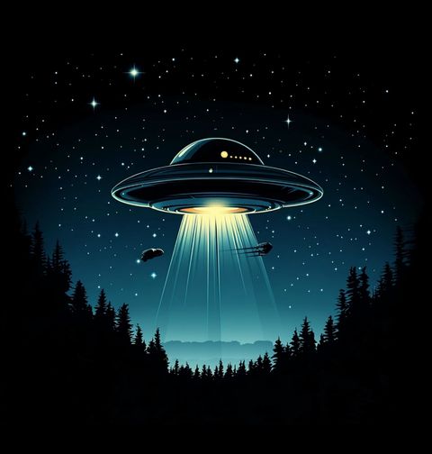 Obrázek produktu Dámské tričko Vesmírná hlídka UFO