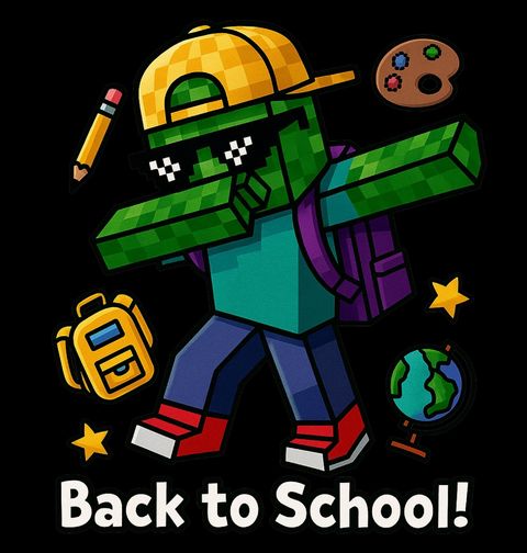 Obrázek produktu Dětské tričko Dabující Creeper Back to School!