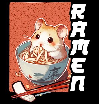 Obrázek 2 produktu Dámské tričko Křeček v Ramen Misce