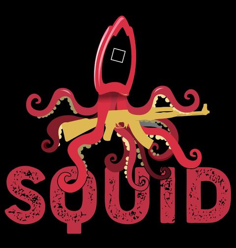 Obrázek produktu Dětské tričko Oliheň a samopal Squid Game
