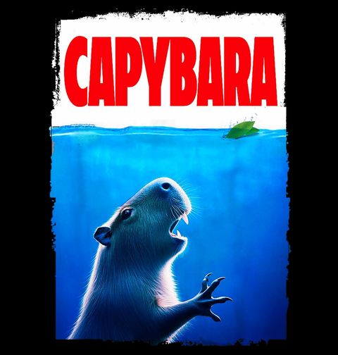 Obrázek produktu Pánské tričko Kapybara Čelisti z hlubin Jaws