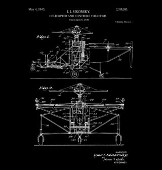Obrázek 2 produktu Dámské tričko Helikoptéra Patent I. I. Sikorsky