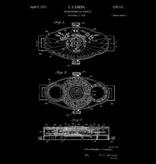 Obrázek 2 produktu Pánské tričko Astronomické hodinky Patent C. Canepa