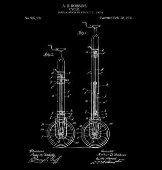 Obrázek 2 produktu Pánské tričko Jednokolka Patent A. D. Robbins