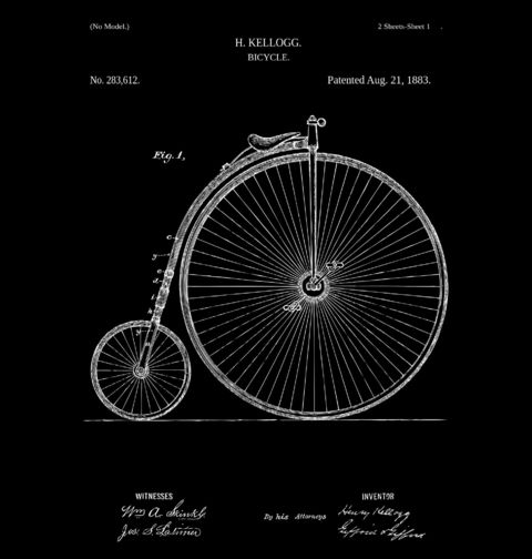 Obrázek produktu Dámské tričko Vysoké kolo Kostitřas Patent H. Kellogg
