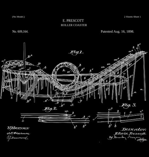 Obrázek produktu Dětské tričko Horská dráha Patent E. Prescott