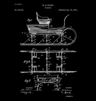 Obrázek 2 produktu Pánské tričko Sáně Patent W. N. Snow