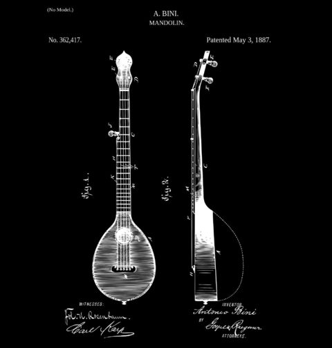 Obrázek produktu Dětské tričko Mandolína Patent A. Bini