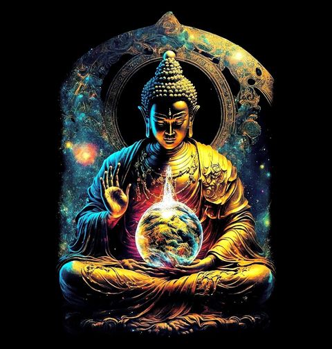 Obrázek produktu Dámské tričko Buddha Stvořitel Energie Země