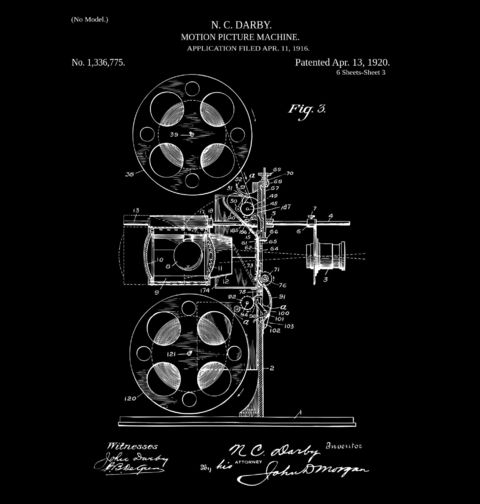 Obrázek produktu Dámské tričko Projektor Patent N. C. Darby
