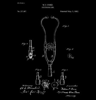 Obrázek 2 produktu Dětské tričko Stetoskop Patent W. F. Ford