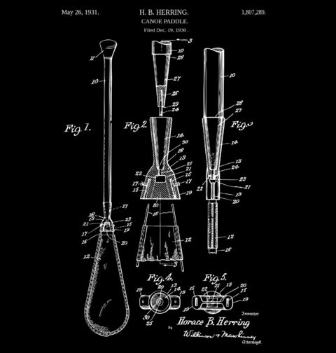Obrázek produktu Dámské tričko Kanoistické Pádlo Patent H. B. Herring