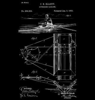 Obrázek 2 produktu Dámské tričko Veslařský Rowlock Patent C. B. Elliotta