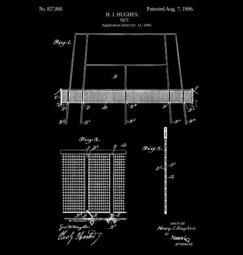 Obrázek produktu Pánské tričko Tenisová Síť Patent H. J. Hughes