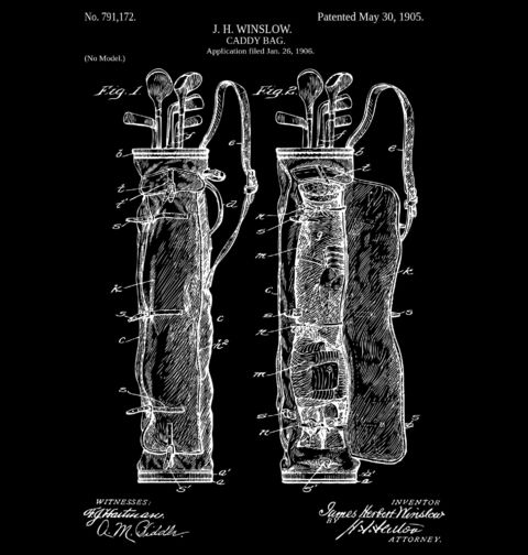 Obrázek produktu Dětské tričko Golfový Bag Patent J. H. Winslow