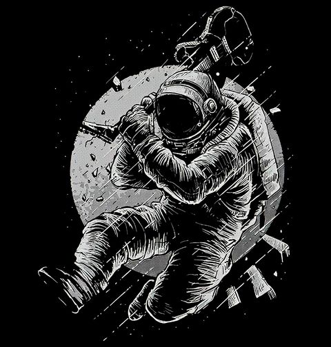 Obrázek produktu Dámské tričko Vesmírný Kytarista No More Space Music
