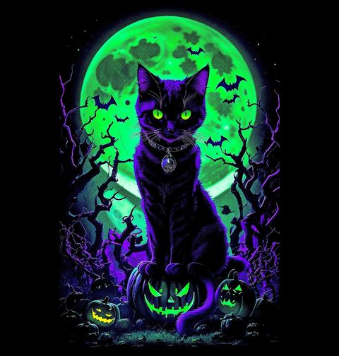 Obrázek produktu Dámské tričko Kočka na Dýni Strážkyně Halloweenu