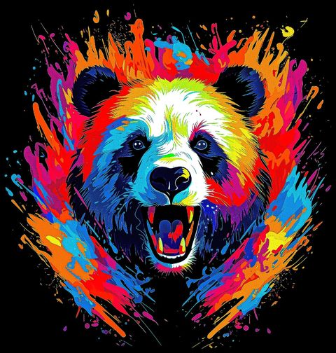 Obrázek produktu Dámské tričko Divoká Panda v Barvách