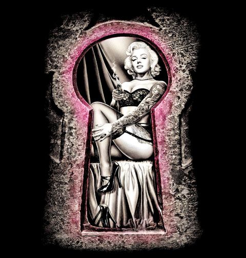 Obrázek produktu Pánské tričko Marilyn Monroe za Klíčovou Dírkou