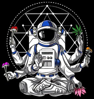 Obrázek 2 produktu Pánské tričko Medititující Kosmonaut