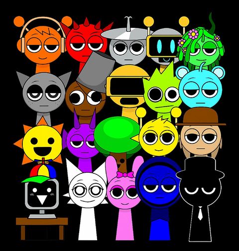 Obrázek produktu Pánské tričko Incredibox Sprunki Postavy