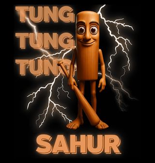 Obrázek 2 produktu Dámské tričko Tung Tung Tung Sahur Vládce blesků