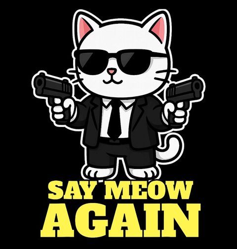 Obrázek produktu Pánské tričko Kočičí Střelec Say Meow Again