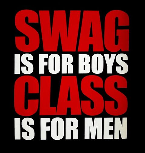 Obrázek produktu Dámské tričko Swag is for Boys class is for Men Styl je pro Kluky, Elegance je pro Muže