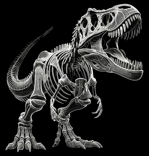 Obrázek produktu Dámské tričko Kostra Dinosaura T-Rex