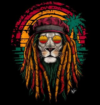 Obrázek 2 produktu Pánské tričko Rasta Lev z Jamajky