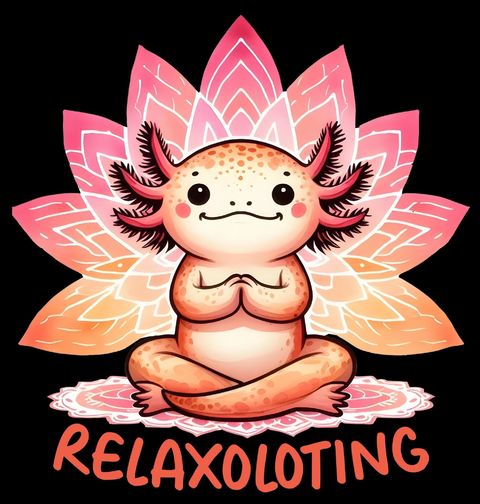 Obrázek produktu Dámské tričko Meditující Axolotl Relaxoloting