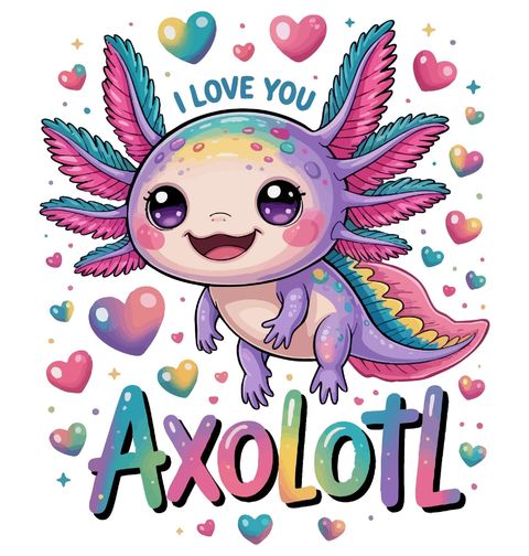Obrázek produktu Dámské tričko Axolotl mexický I Love You