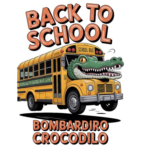 Obrázek produktu Dětské tričko Školní Bombardiro Crocodilo Back to School