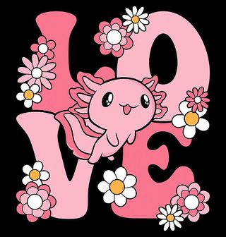 Obrázek 2 produktu Dětské tričko Růžový Axolotl LOVE