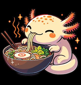 Obrázek 2 produktu Dámské tričko Japonský Axolotl a Ramen