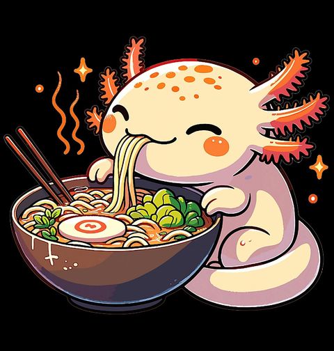Obrázek produktu Dámské tričko Japonský Axolotl a Ramen