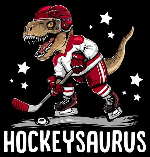 Obrázek produktu Dámské tričko Hokejista T-Rex Hockeysaurus