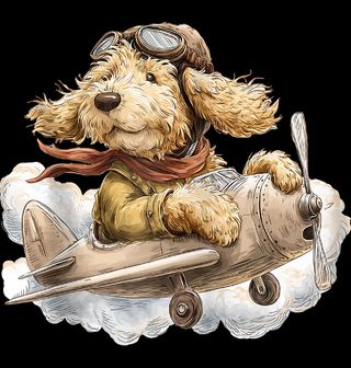 Obrázek 2 produktu Pánské tričko Psí Pilot v Oblacích Goldendoodle