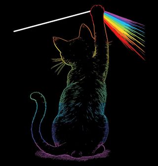 Obrázek 2 produktu Dámské tričko Duhová Kočka Dark Side of the Moon