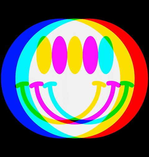 Obrázek produktu Dámské tričko Glitch Smajlík Happy Emoji