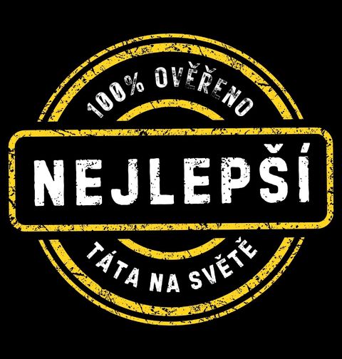 Obrázek produktu Pánské tričko Nejlepší táta na světě 100% Ověřeno