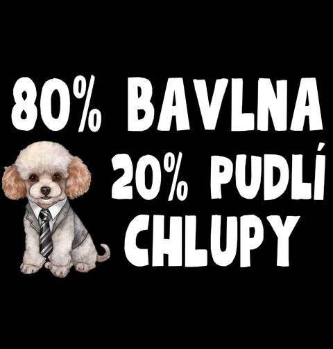 Obrázek produktu Pánské tričko 80 % Bavlna, 20 % Pudlí Chlupy