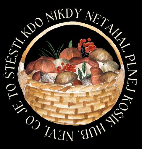 Obrázek produktu Dámské tričko Kdo nikdy netahal plnej košík hub, neví, co je to štěstí