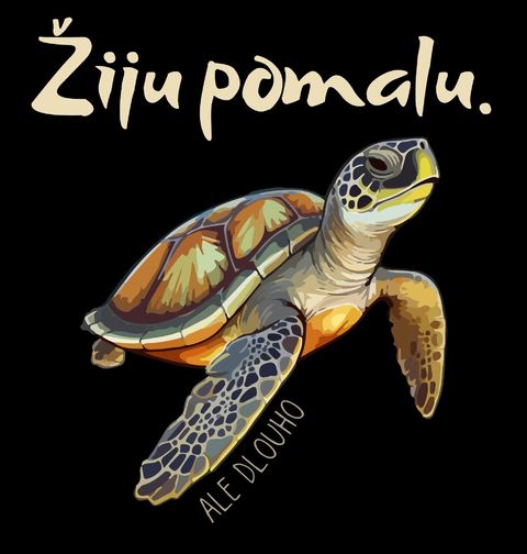 Obrázek produktu Dámské tričko Želva Žiju pomalu, ale dlouho