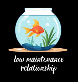 Obrázek 2 produktu Dámské tričko Zlatá Ryba v Akvárku Low Maintenance Relationship